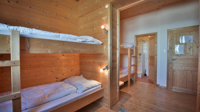 Doppel- bis Achtbett-Zimmer