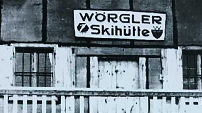 Die Wörgler Skihütte damals